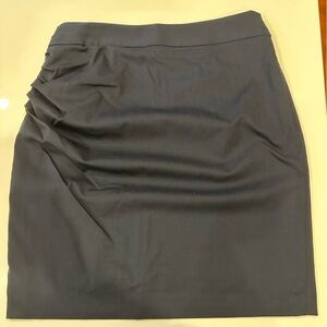 Navy skirt with side rushing